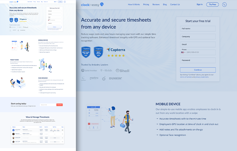 ClockInEasy | B2B SaaS App Inbound Marketing Project screenshot 4